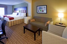Dallas Texas Hotel Holiday Inn Express Suite with two beds