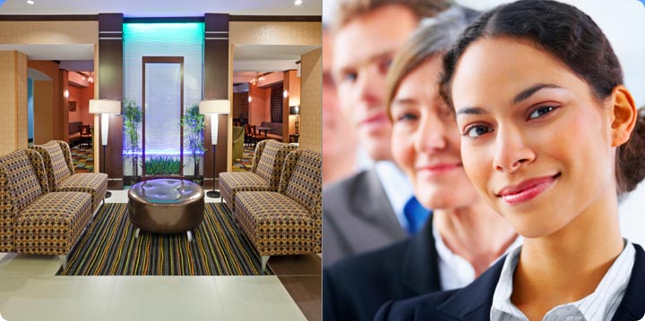 Dallas Texas Hotel Holiday Inn Express Business people Holiday Inn Express Sitting Area