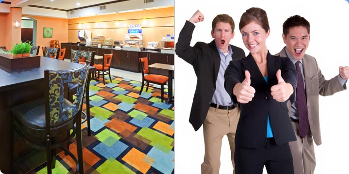 Dallas Texas Hotel Happy Customers Holiday Inn Express Free Breakfast Room
